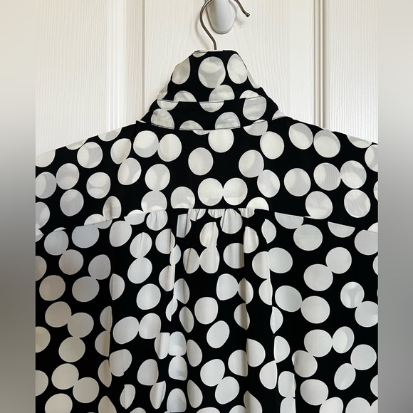 Van Heusen, Dolman short sleeves, white polkadots, Princes seams blouse. - Picture 4 of 10